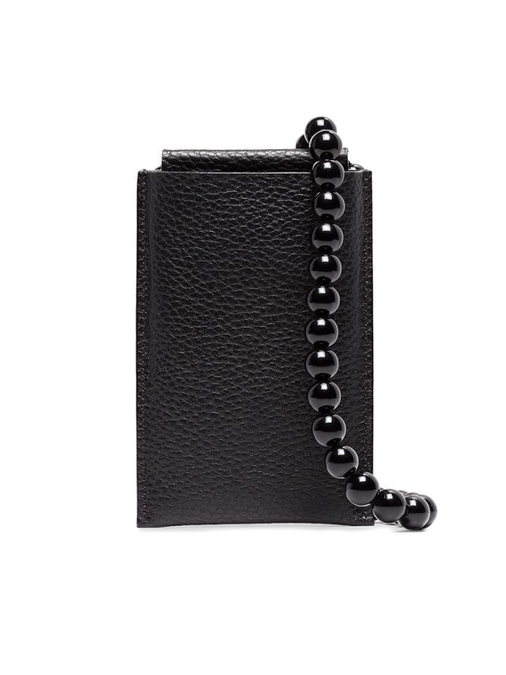 Building Block Iphone Case Leather Crossbody Pouch - Black