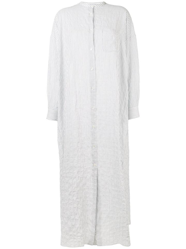 Aspesi Striped Long Shirt Dress - Blue