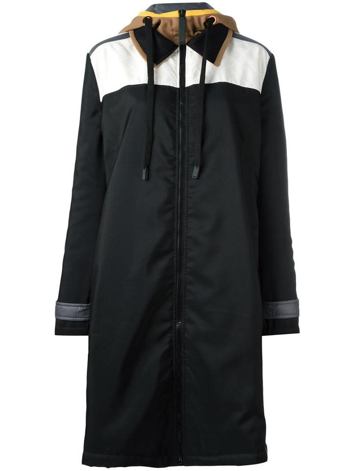 No Ka' Oi Zipped Hooded Coat, Women's, Size: Large, Black, Polyester/nylon/polyurethane/spandex/elastane