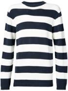 Junya Watanabe Comme Des Garçons Man Striped Fitted Sweater - Blue