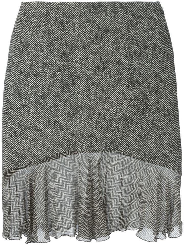 John Galliano Vintage Tweed Effect Skirt