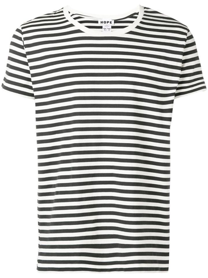 Hope Horizontal Striped T-shirt - Black