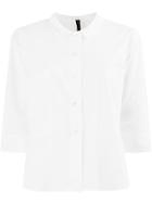 Sara Lanzi Flared Short-sleeve Shirt - White