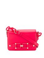 Elisabetta Franchi Mini Box Shoulder Bag - Red
