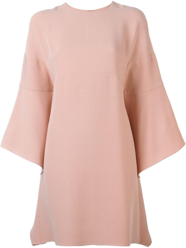 Valentino Round Neck Tunic Dress, Women's, Size: 42, Pink/purple, Silk/spandex/elastane