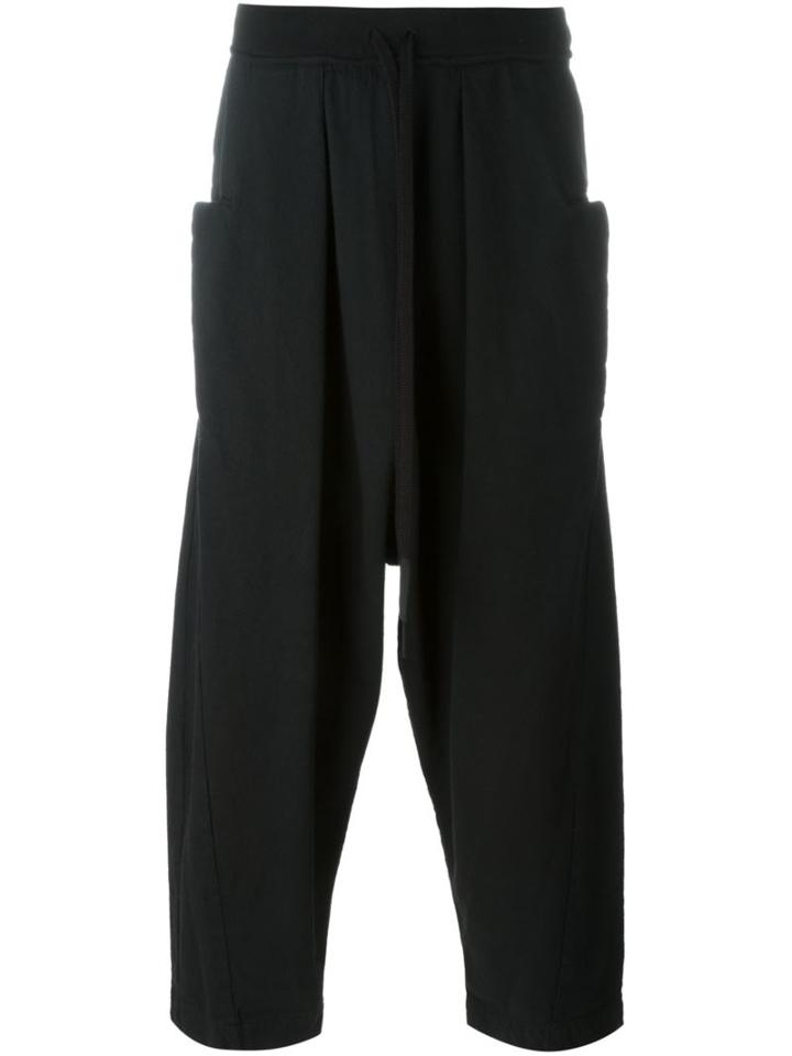 Lost & Found Rooms Drop-crotch Trousers, Men's, Size: Large, Black, Cotton/polyamide/wool