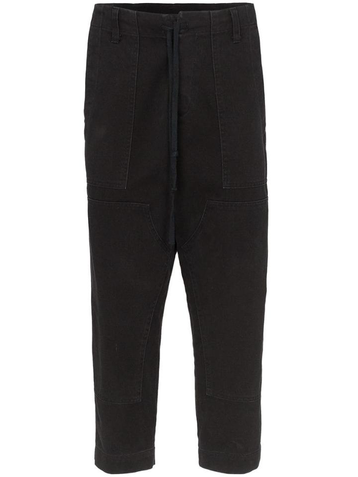 Greg Lauren Drawstring Jeans - Black