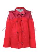 Unravel Project Drawstring Parka Coat - Red
