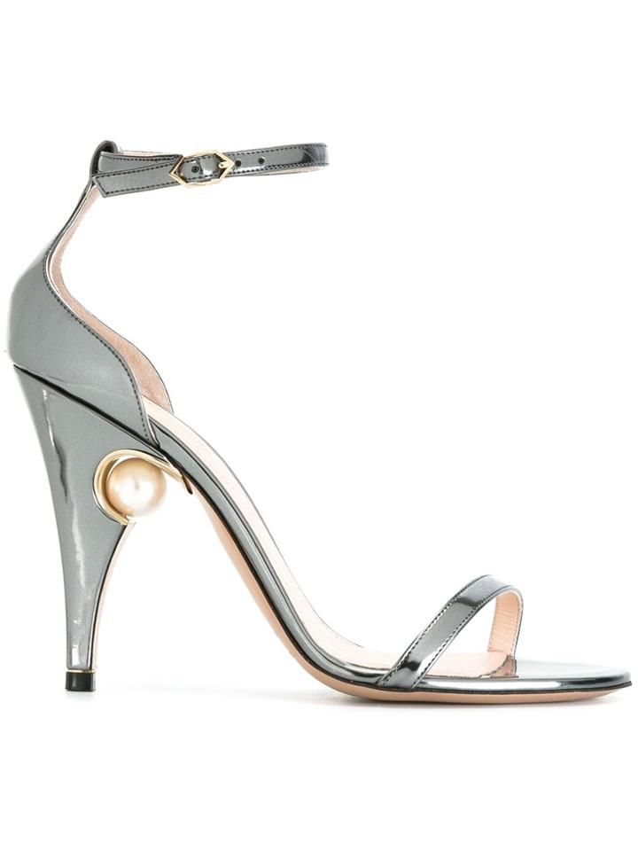 Nicholas Kirkwood Penelope Pearl Sandals - Grey