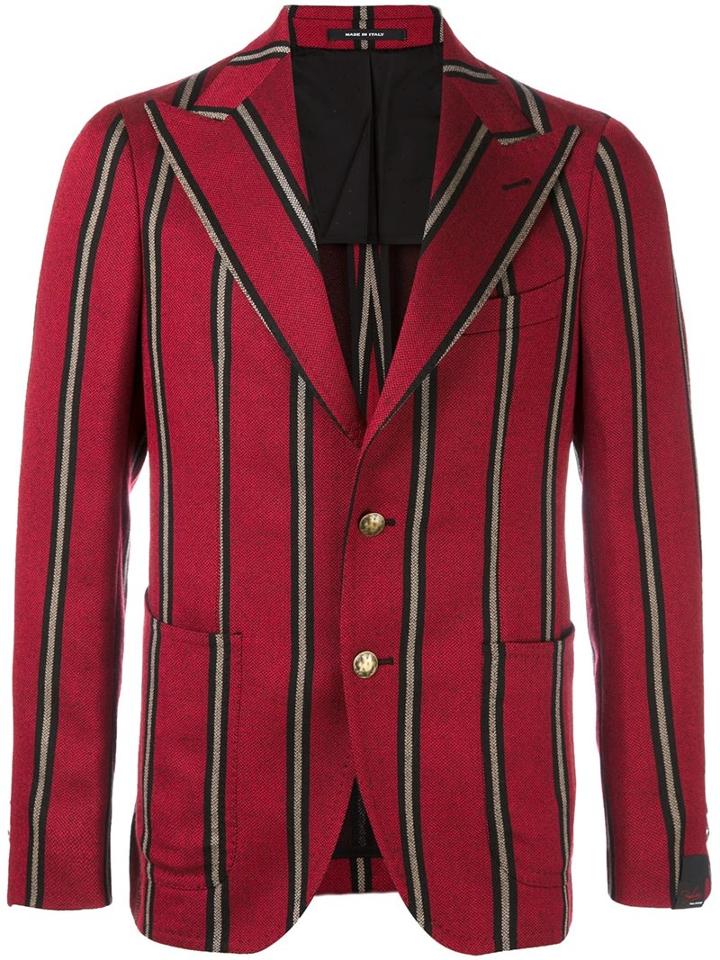 Tagliatore Striped Two Button Blazer