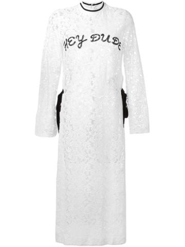 Hey Dude Lace Maxi Dress, Women's, Size: Small, White, Cotton/nylon/acrylic/wool, Steve J & Yoni P