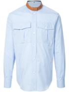 Loewe Leather Collar Shirt - Blue
