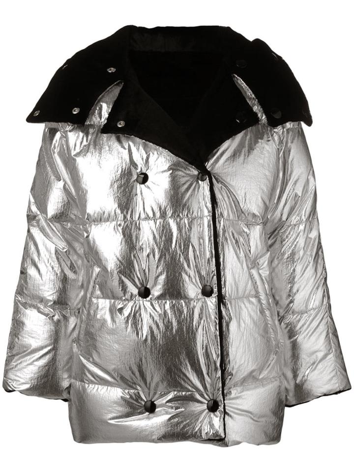 Yves Salomon Army Padded Jacket - Silver