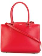 Rochas Plain Tote Bag, Women's, Red, Calf Leather
