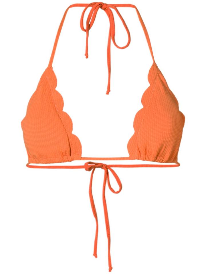 Marysia Scalloped Hem Bikini Top - Yellow & Orange