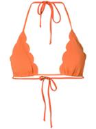 Marysia Scalloped Hem Bikini Top - Yellow & Orange