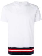 Moncler Contrast Hem T-shirt, Men's, Size: Small, White, Cotton