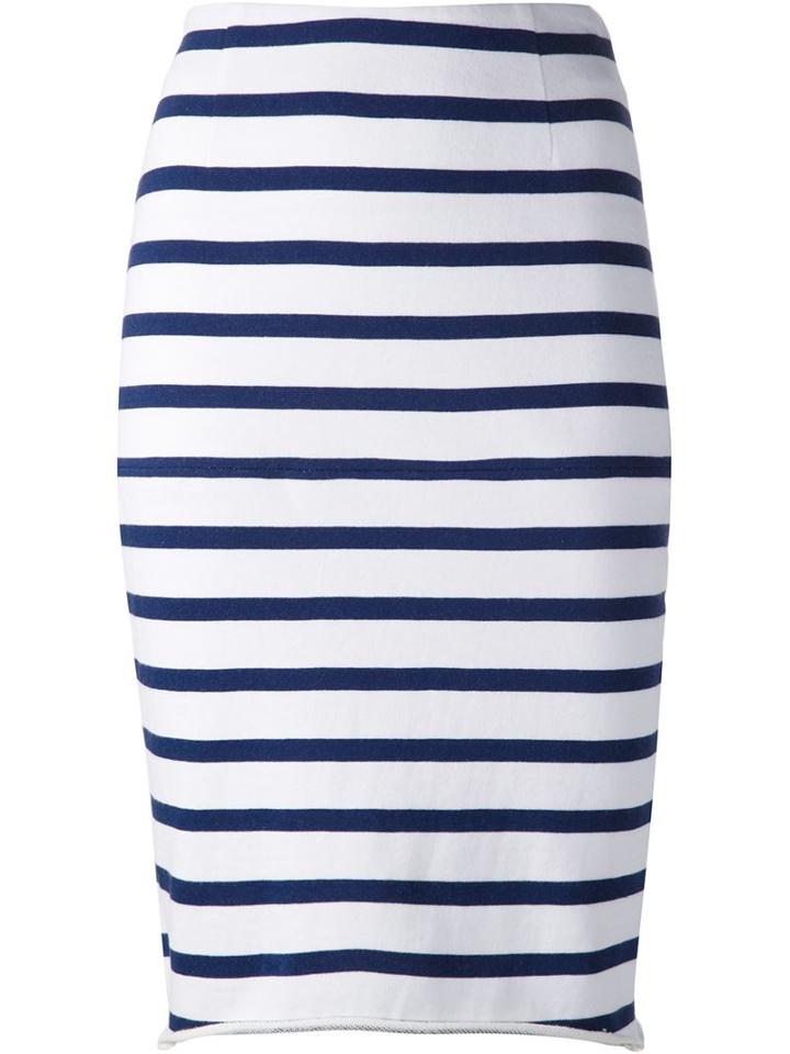 Harvey Faircloth Striped Pencil Skirt