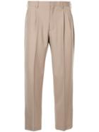 N. Hoolywood Wide Leg Cropped Pants - Nude & Neutrals