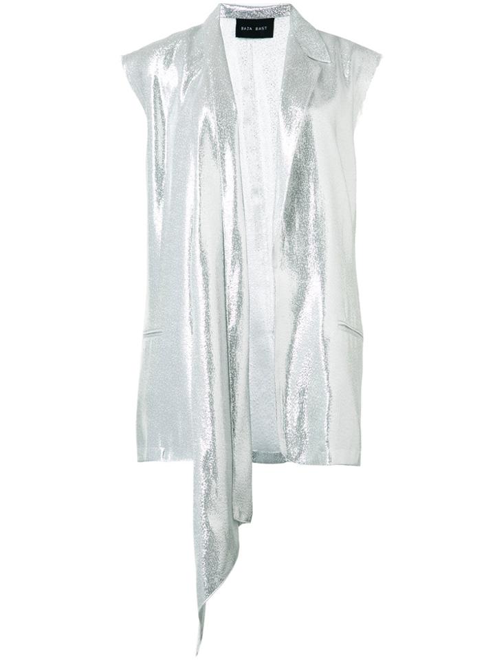 Baja East Metallic Open Vest