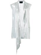 Baja East Metallic Open Vest