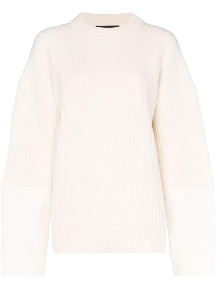 Haider Ackermann Panelled Knit Jumper - White