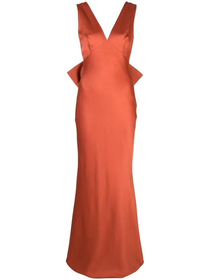 Sachin & Babi Satin Slip Gown - Orange