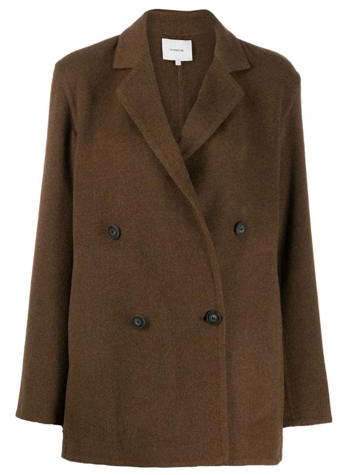 Vince Double-breasted Jacket - Brown