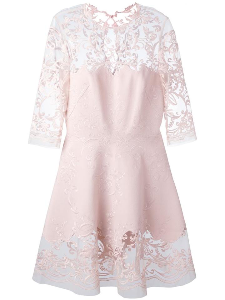 Ermanno Scervino Damask Lace Overlay Dress