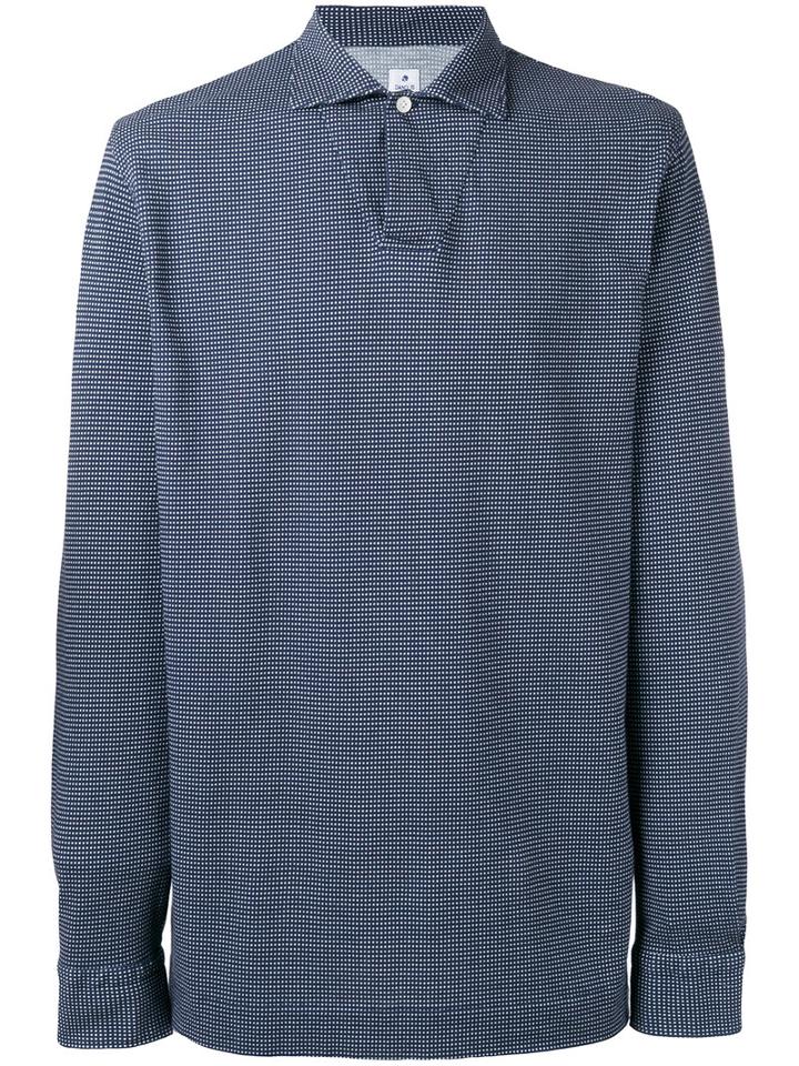 Danolis Printed Polo Shirt, Men's, Size: 40, Blue, Cotton