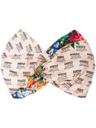 Gucci Multicoloured Invite Print Floral Silk Headband - Nude &