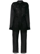 Alexandre Vauthier Embellished Cropped Jumpsuit - Black
