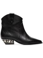 Isabel Marant Black Dawyna 40 Leather Ankle Boots