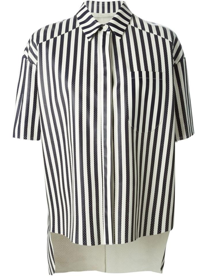 Drome Perforated Striped Shirt