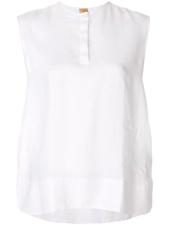 Fay Henley Tank Top - White