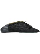 Paola D'arcano Pointed Slip-on Mules - Black