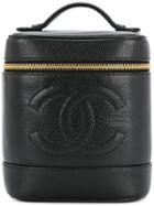 Chanel Vintage Logo Cosmetic Bag - Black