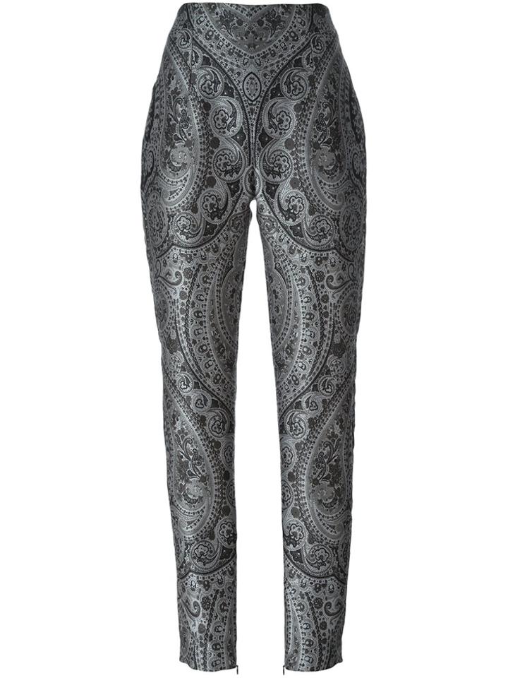 Balmain Straight Fit Paisley Trousers - Grey