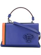 Emilio Pucci Logo Pin Cross Body Bag, Women's, Pink/purple, Leather
