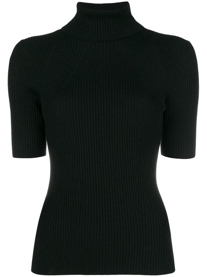 3.1 Phillip Lim Ribbed Knit Top - Black
