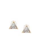 Maria Black 14kt Gold Diamond Cut Trillion Earrings - Metallic