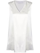 Fabiana Filippi V-neck Sleeveless Top - White