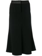 Ki6 High Waisted Midi Skirt - Black