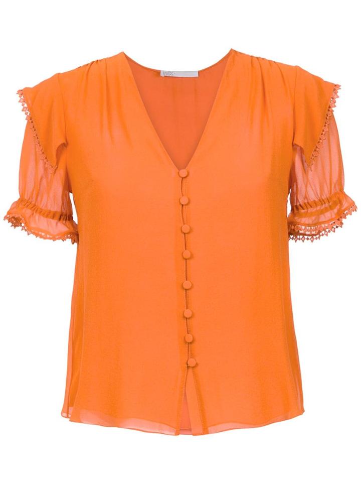 Nk Lace Silk Blouse - Yellow