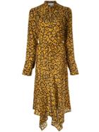 Christian Wijnants Asymmetric Printed Dress - Brown