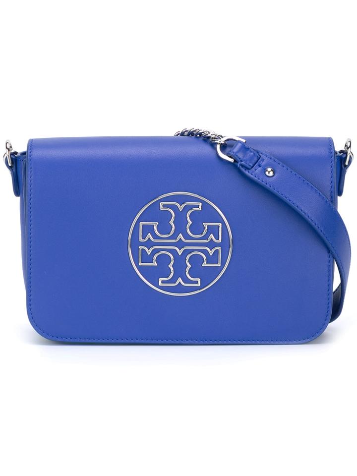 Tory Burch Logo Motif Crossbody Bag - Blue