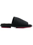 Pleats Please By Issey Miyake Pleated Slides - Black