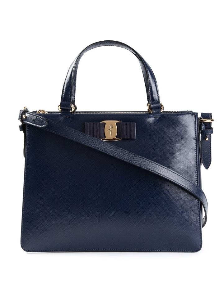 Salvatore Ferragamo 'vara' Tote - Blue