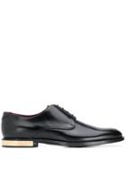 Dolce & Gabbana Gold-tone Apliqué Derby Shoes - Black