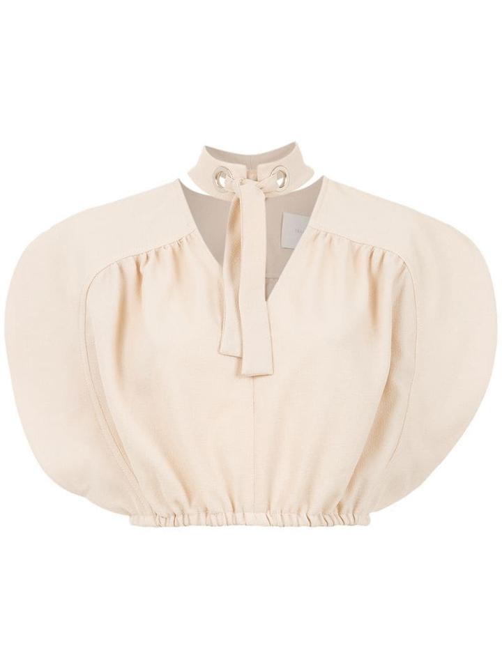 Framed Cracker Cropped Top - Neutrals